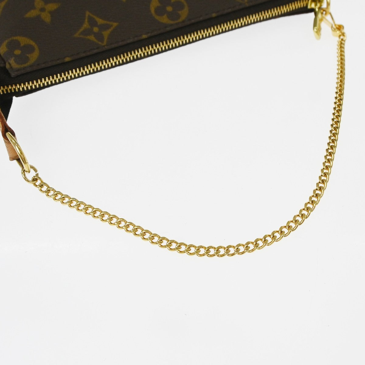 Louis Vuitton Mini Pochette Accessoires Canvas Brown Canvas Clutche & Pouche Bag (Pre-Owned)
