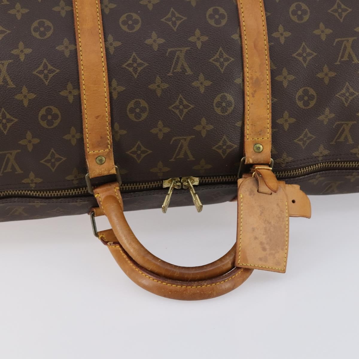 Louis Vuitton Keepall Bag Monogram Canvas Brown Canvas Travel Bag Bag (Pre-Owned)