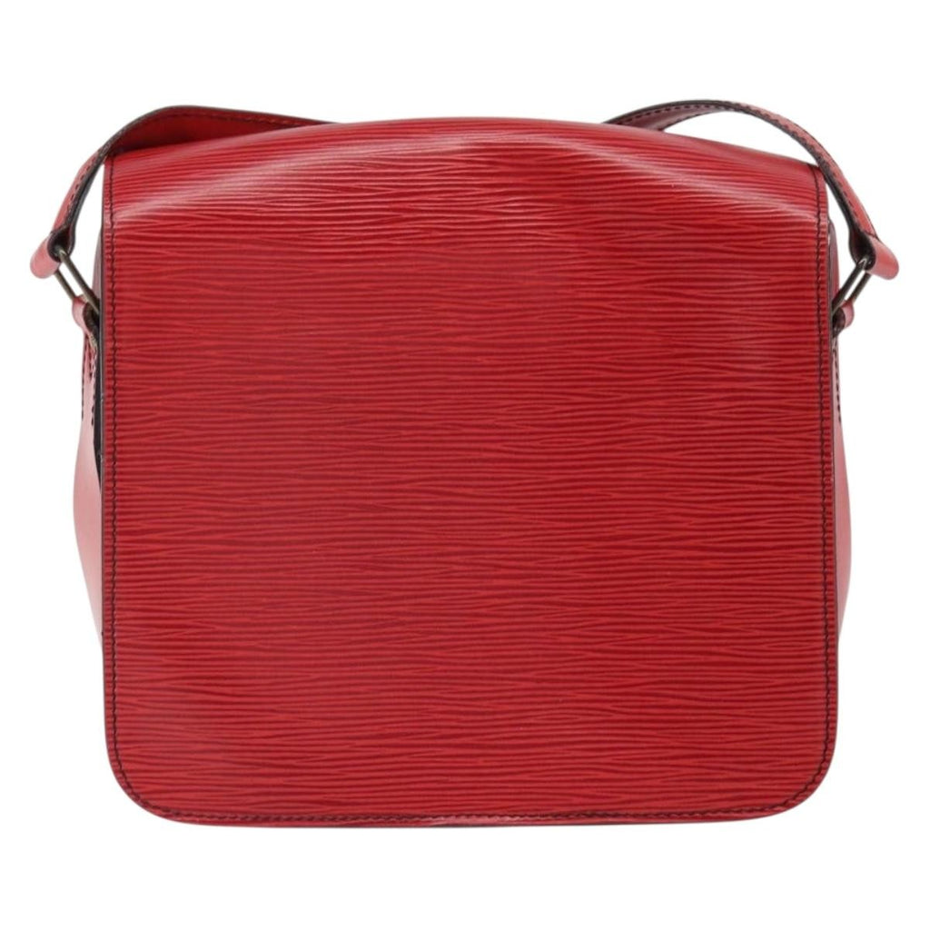 Louis Vuitton Cartouchiere Handbag Epi Leather Red Leather Shoulder Bag Bag (Pre-Owned)