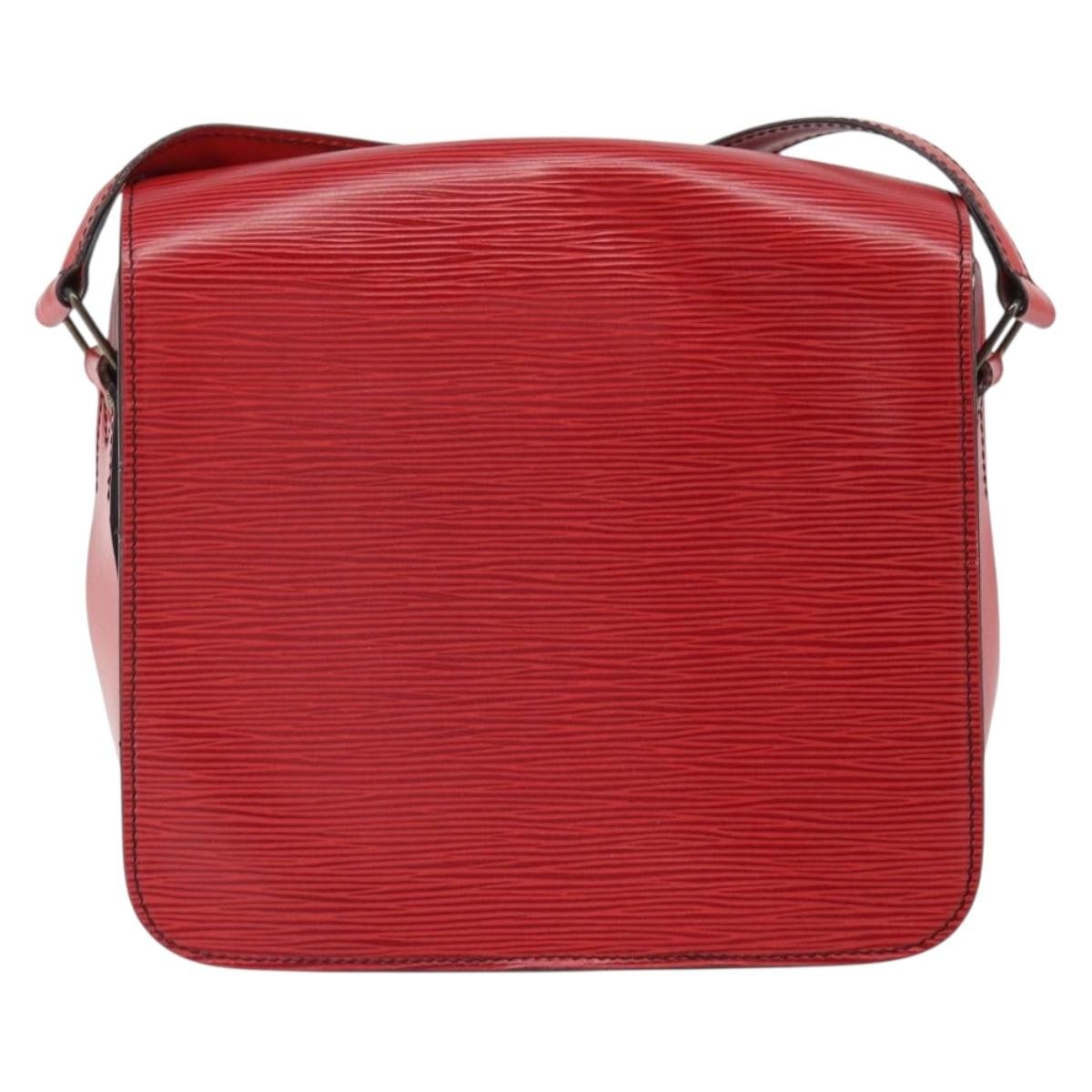 Louis Vuitton Cartouchiere Handbag Epi Leather Red Leather Shoulder Bag Bag (Pre-Owned)