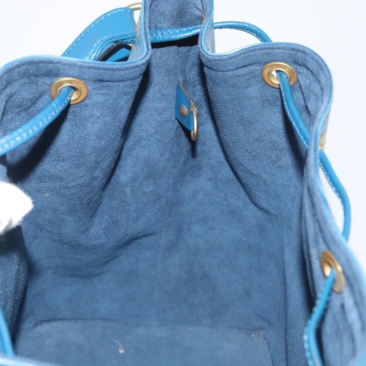 Louis Vuitton Petit Noe Handbag Epi Leather Blue Leather Shoulder Bag Bag (Pre-Owned)
