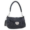 Prada Pushlock Shoulder Bag Leather Black Leather Shoulder Bag Bag (Pre-Owned)