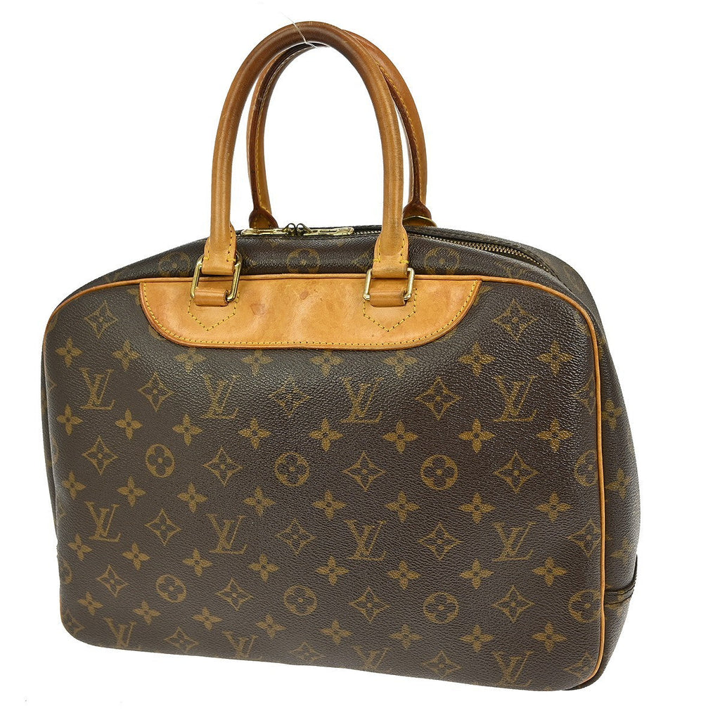 Louis Vuitton Deauville Handbag Monogram Canvas Brown Canvas Handbag (Pre-Owned)