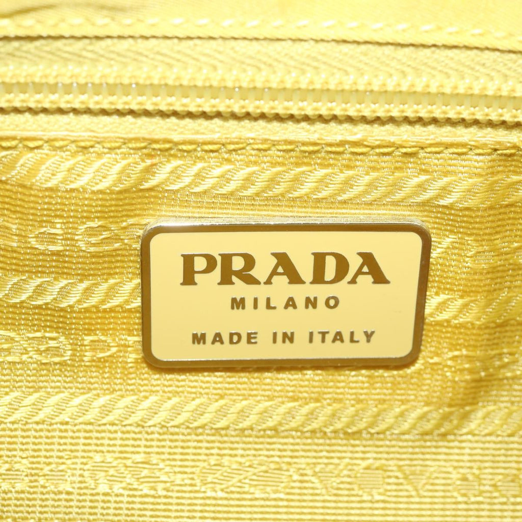 Prada Vintage Shoulder Bag Tessuto Yellow Nylon Shoulder Bag Bag (Pre-Owned)
