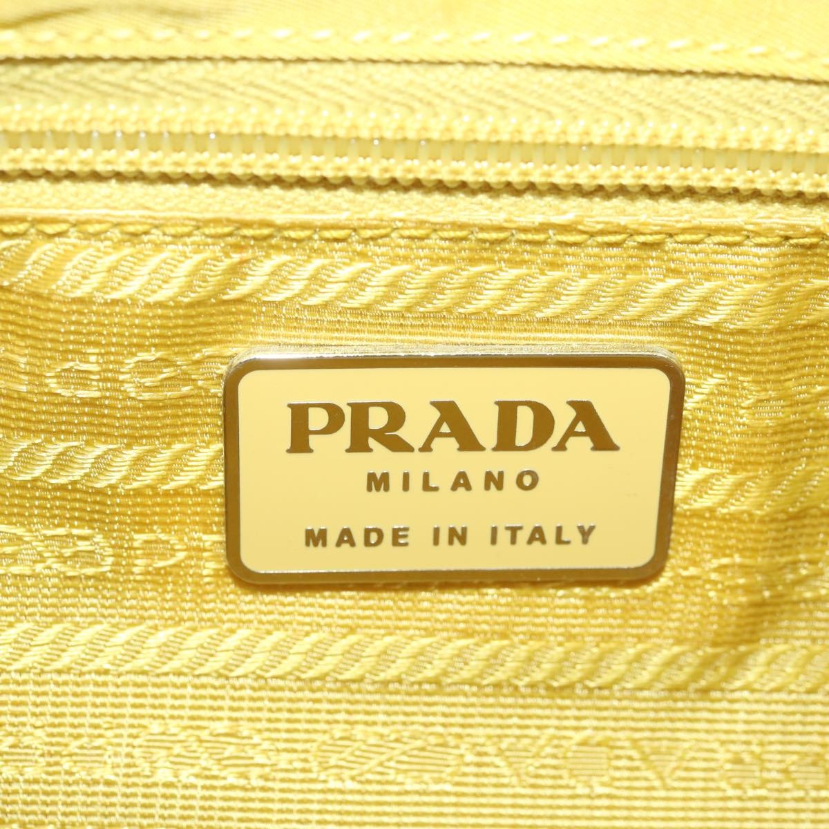 Prada Vintage Shoulder Bag Tessuto Yellow Nylon Shoulder Bag Bag (Pre-Owned)