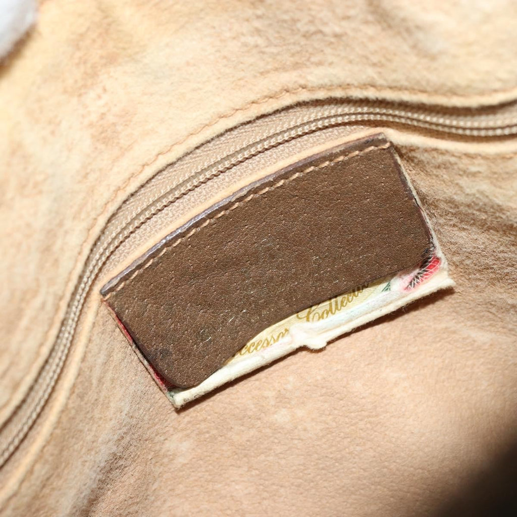 Gucci Vintage Web Sherry Line Handbag Micro Gg Canvas Beige Canvas Handbag (Pre-Owned)