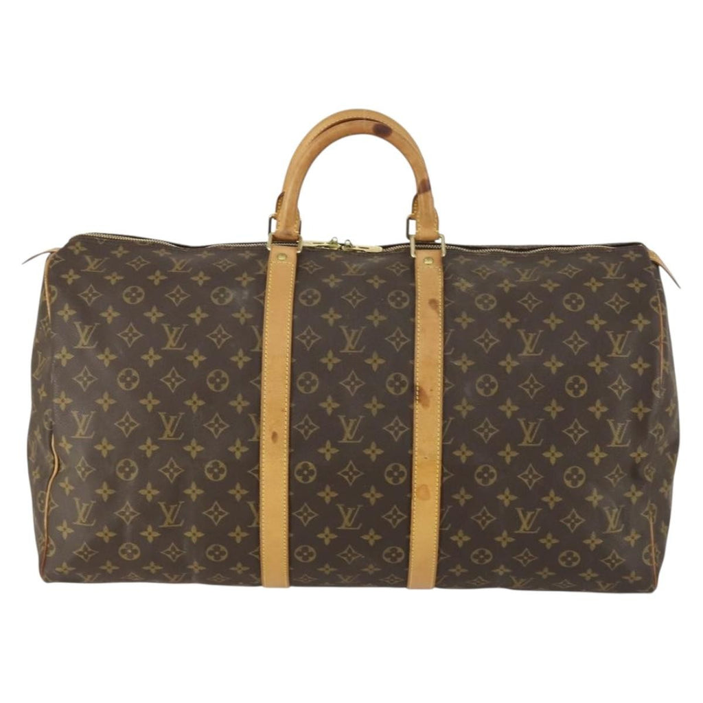 Louis Vuitton Keepall Bag Monogram Canvas Brown Canvas Travel Bag Bag (Pre-Owned)