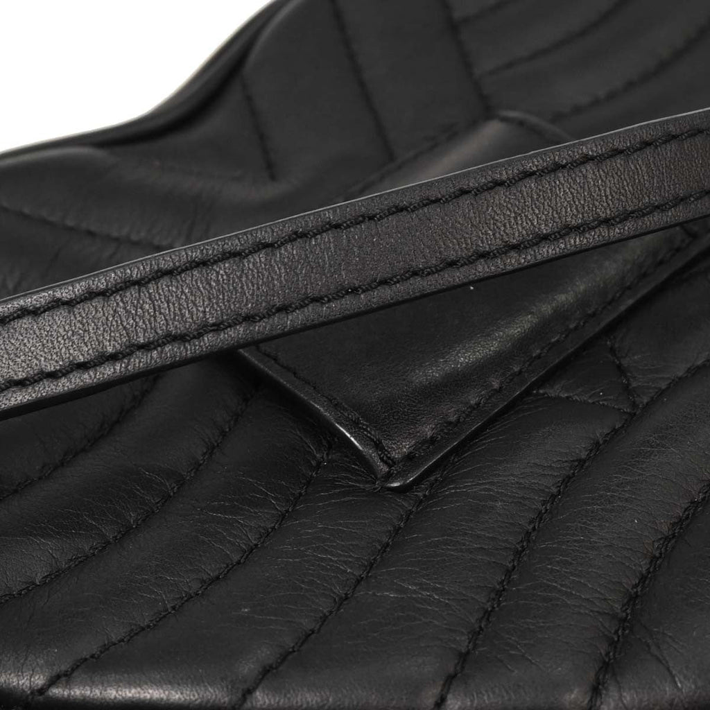 Louis Vuitton New Wave Heart Crossbody Bag Quilted Leather Black Leather Crossbody Bag Bag (Pre-Owned)