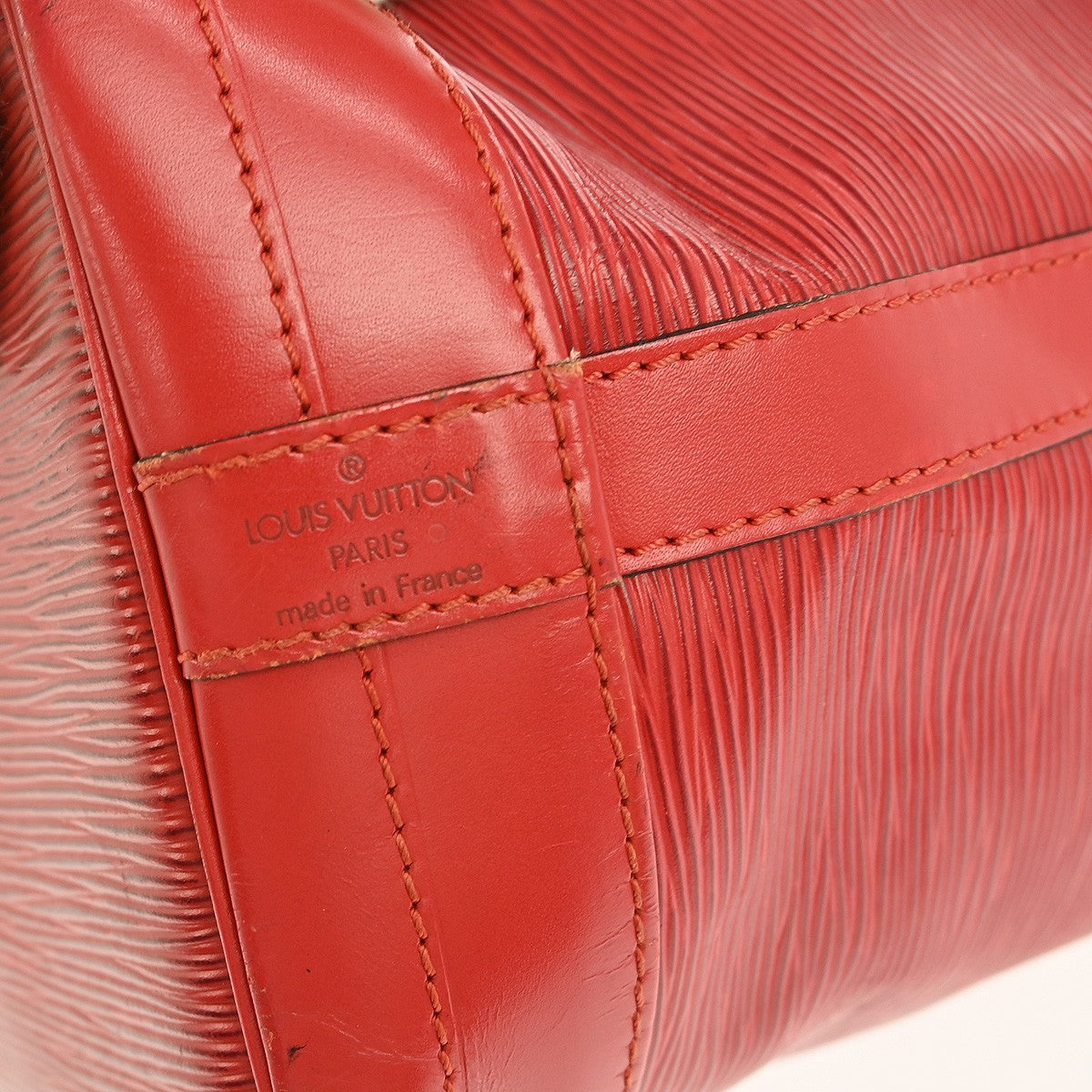 Louis Vuitton Noe Handbag Epi Leather Red Leather Shoulder Bag Bag (Pre-Owned)