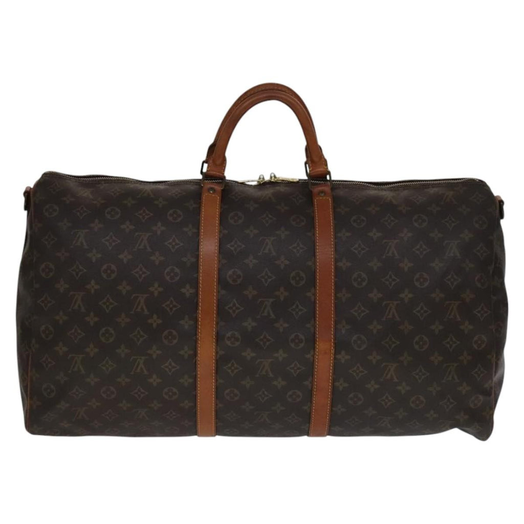 Louis Vuitton Keepall Bandouliere Bag Monogram Canvas Brown Canvas Travel Bag Bag (Pre-Owned)