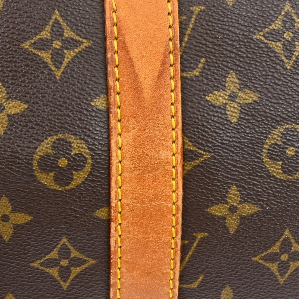 Louis Vuitton Keepall Bag Monogram Canvas Brown Canvas Travel Bag Bag (Pre-Owned)