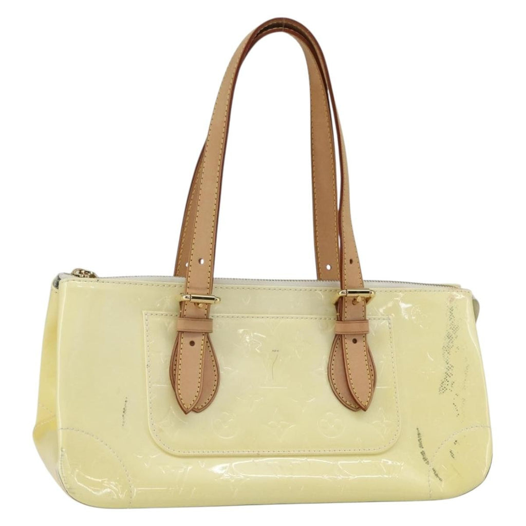 Louis Vuitton Rosewood Avenue Handbag Monogram Vernis Yellow Patent_Leather Handbag (Pre-Owned)