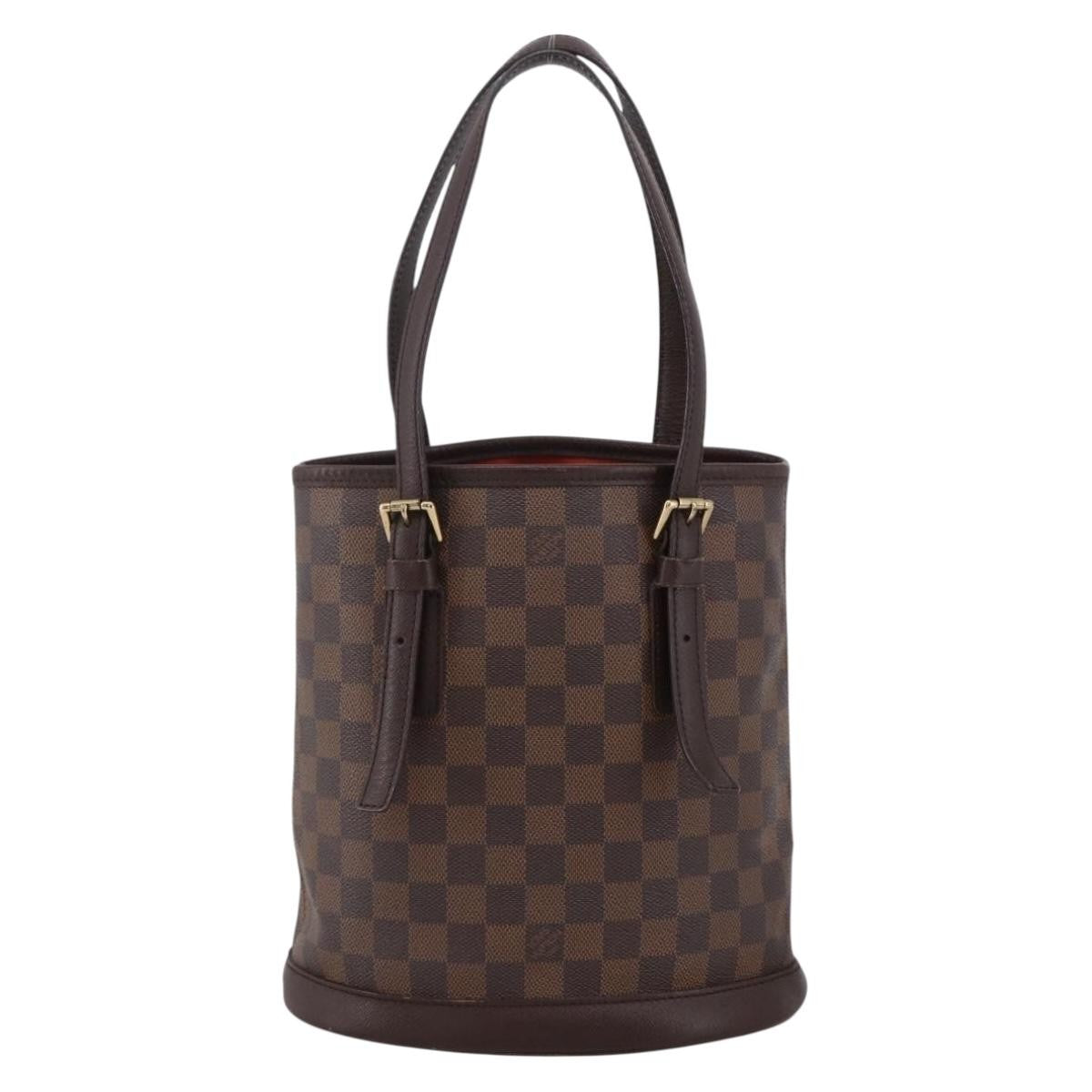 Louis Vuitton Marais Bucket Bag Damier Brown Canvas Shoulder Bag Bag (Pre-Owned)