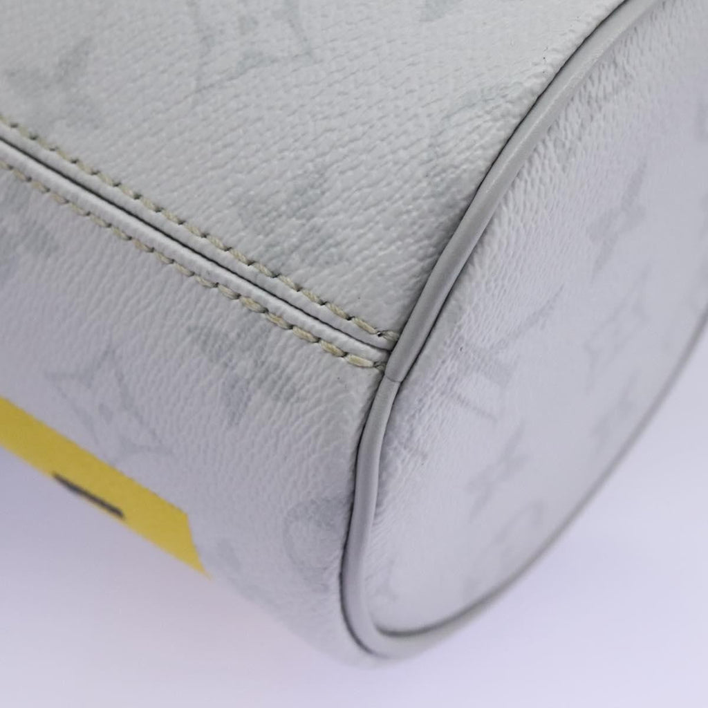 Louis Vuitton Chalk Nano Bag Limited Edition Logo Story Monogram Canvas Gray Canvas Clutche & Pouche Bag (Pre-Owned)