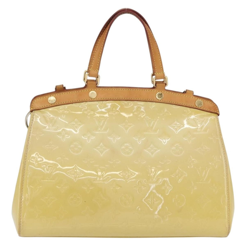 Louis Vuitton Brea Handbag Monogram Vernis Yellow Patent_Leather Handbag (Pre-Owned)