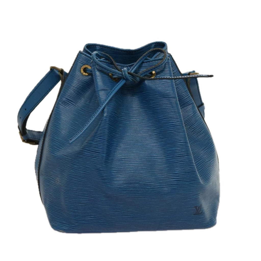 Louis Vuitton Petit Noe Handbag Epi Leather Blue Leather Shoulder Bag Bag (Pre-Owned)