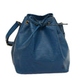 Louis Vuitton Petit Noe Handbag Epi Leather Blue Leather Shoulder Bag Bag (Pre-Owned)