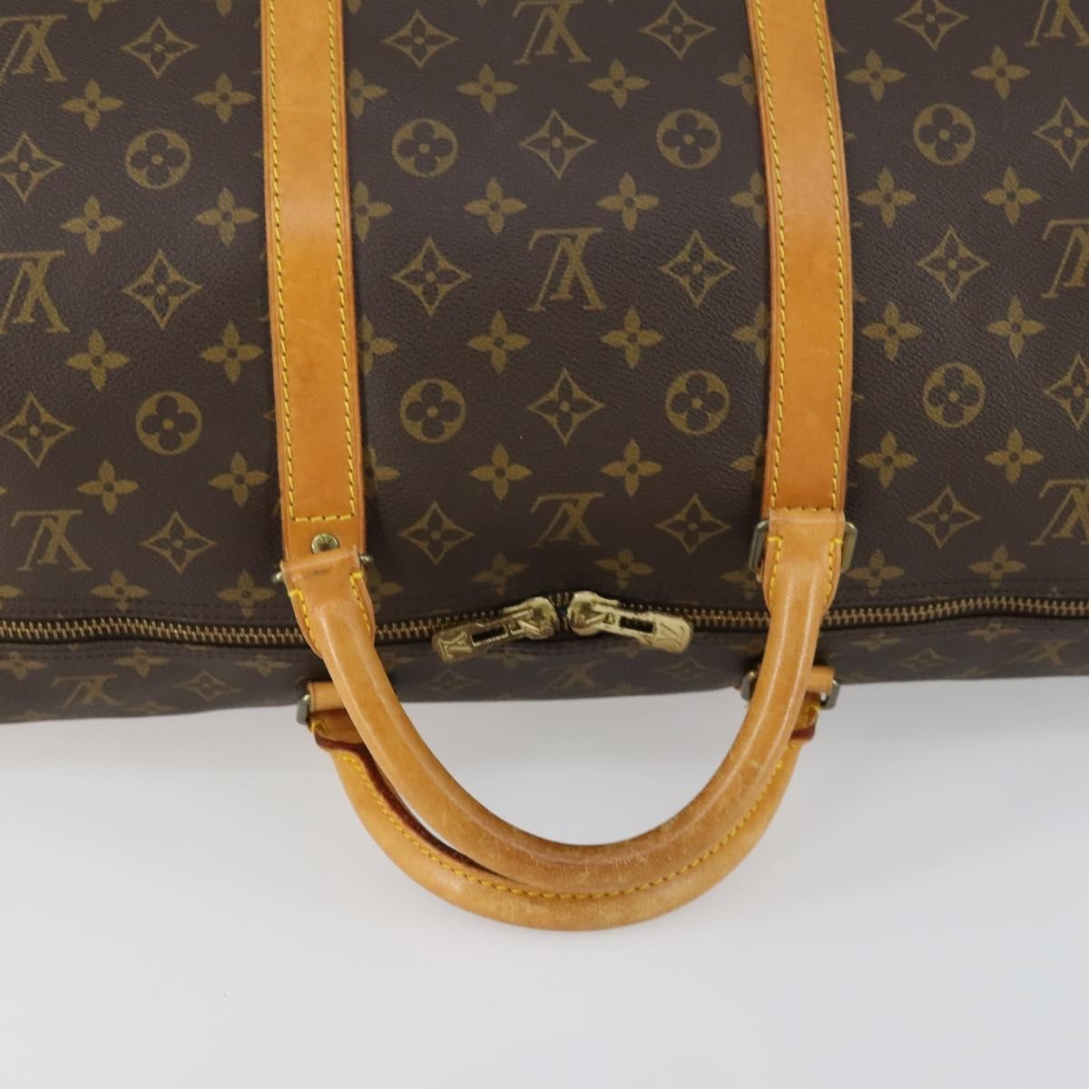 Louis Vuitton Keepall Bag Monogram Canvas Brown Canvas Travel Bag Bag (Pre-Owned)