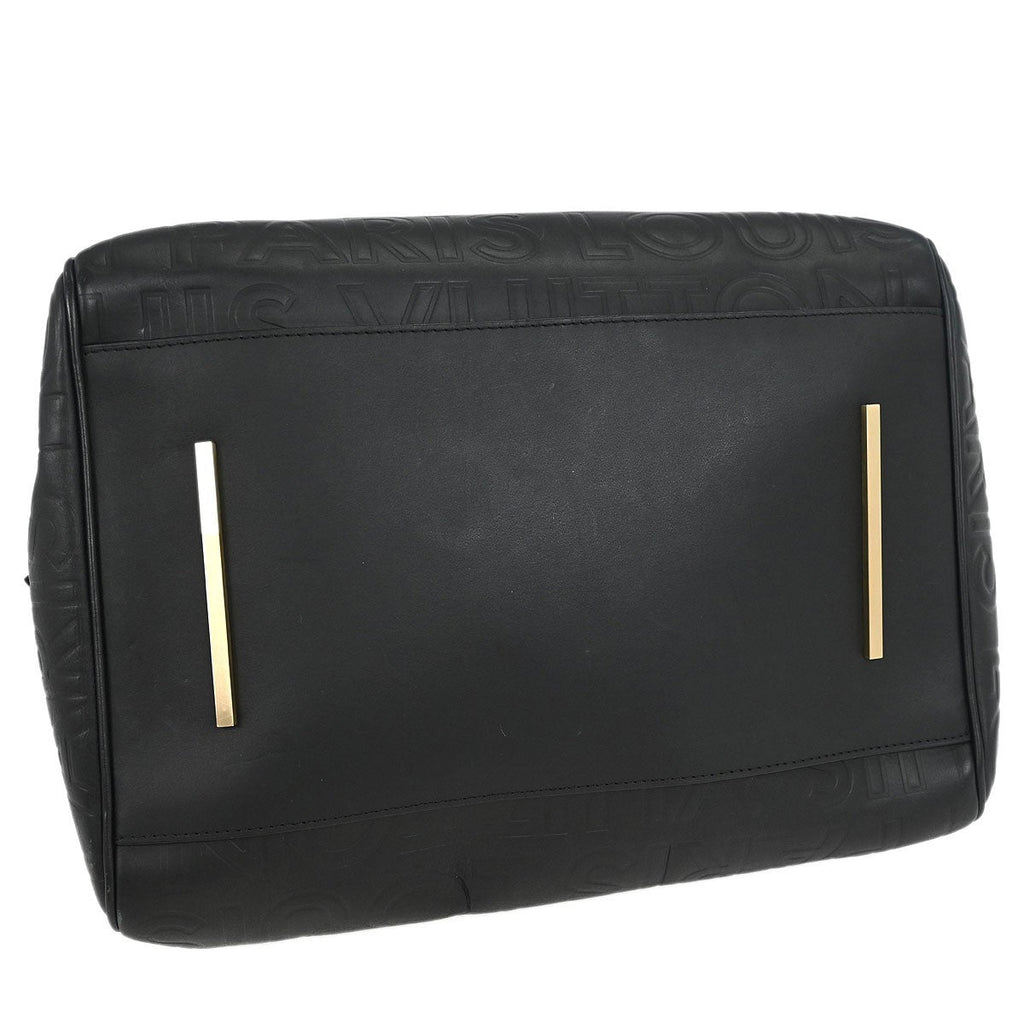 Louis Vuitton Paris Speedy Cube Bag Embossed Leather Black Leather Handbag (Pre-Owned)