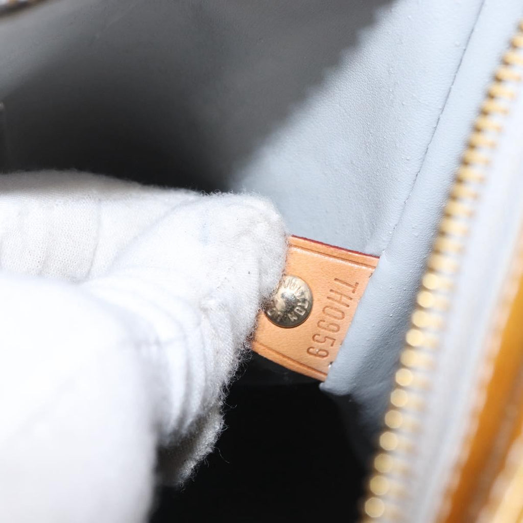 Louis Vuitton Houston Handbag Monogram Vernis Yellow Patent_Leather Tote Bag Bag (Pre-Owned)