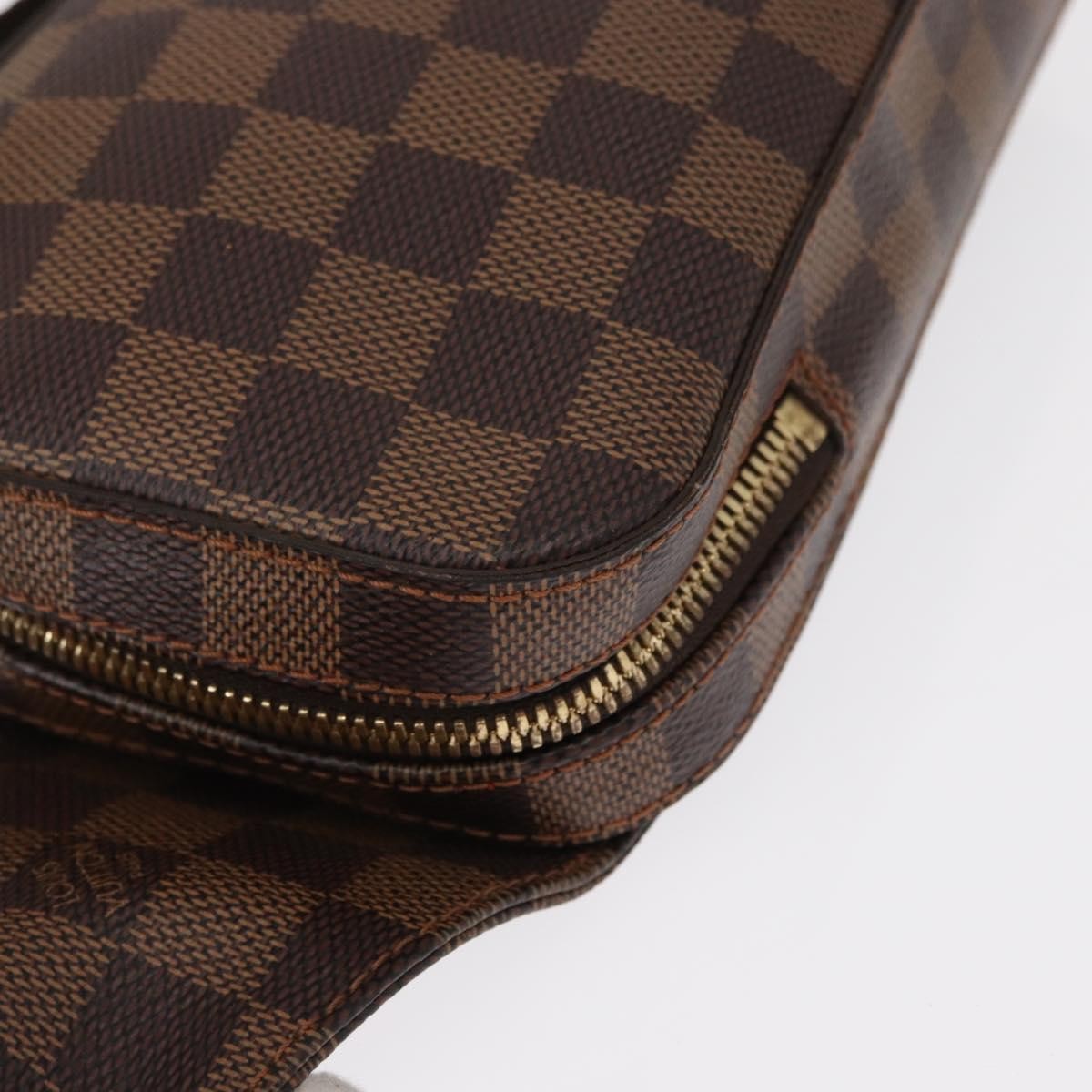 Louis Vuitton Geronimos Waist Bag Damier Brown Canvas Clutche & Pouche Bag (Pre-Owned)