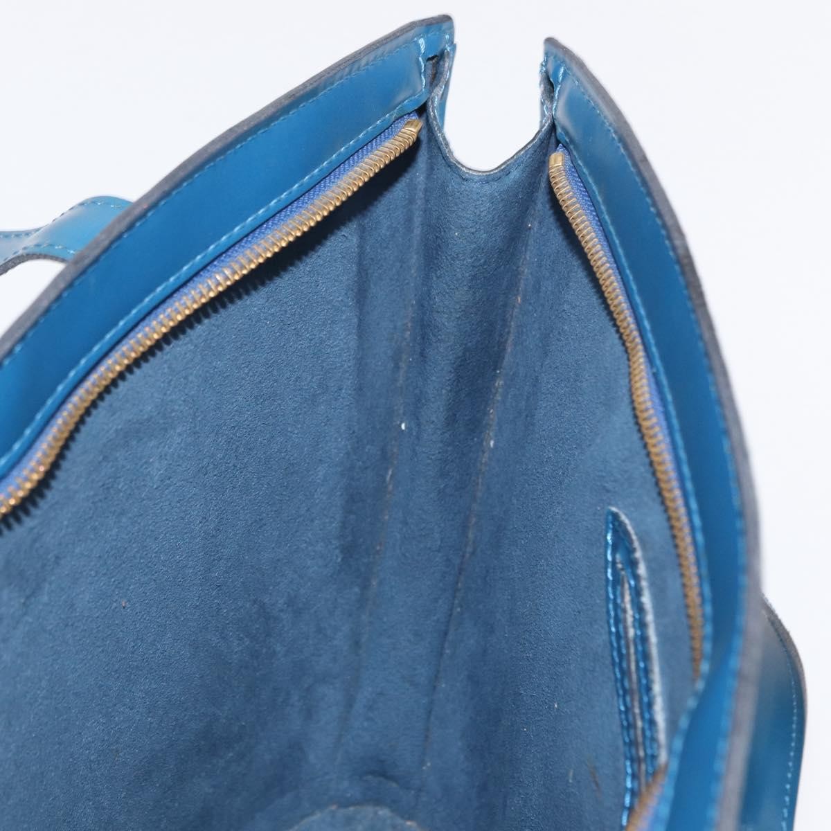 Louis Vuitton Saint Jacques Handbag Epi Leather Blue Leather Shoulder Bag Bag (Pre-Owned)