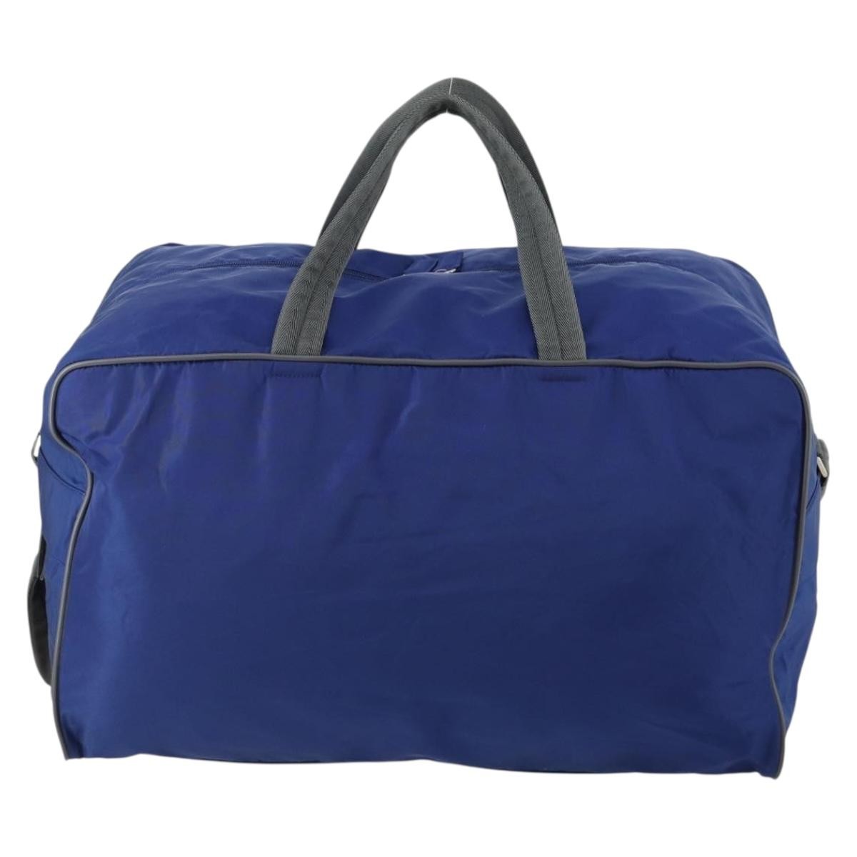 Prada Convertible Weekender Bag Tessuto Blue Nylon Travel Bag Bag (Pre-Owned)