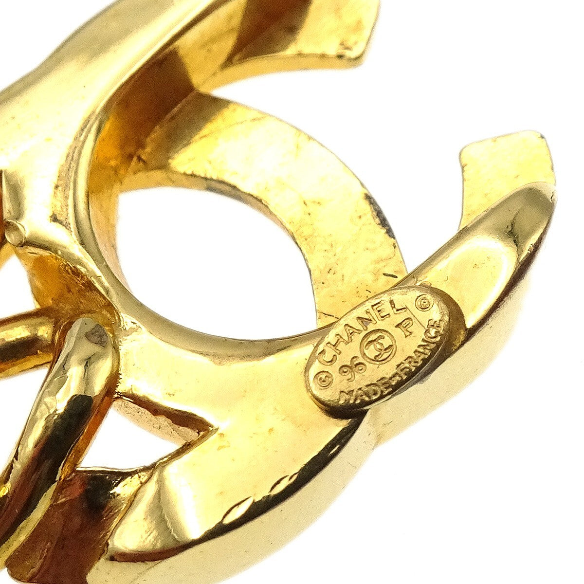 Chanel Vintage Cc Turnlock Chain Bracelet Metal Gold Gold_Plated Bracelet Jewelry (Pre-Owned)