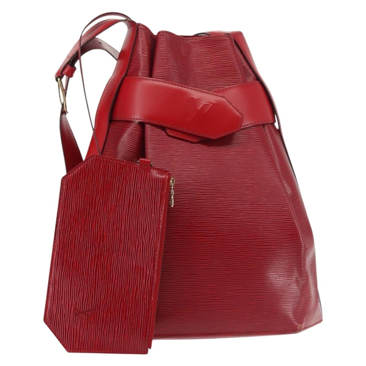 Louis Vuitton Vintage Sac D'epaule Handbag Epi Leather Red Leather Shoulder Bag Bag (Pre-Owned)