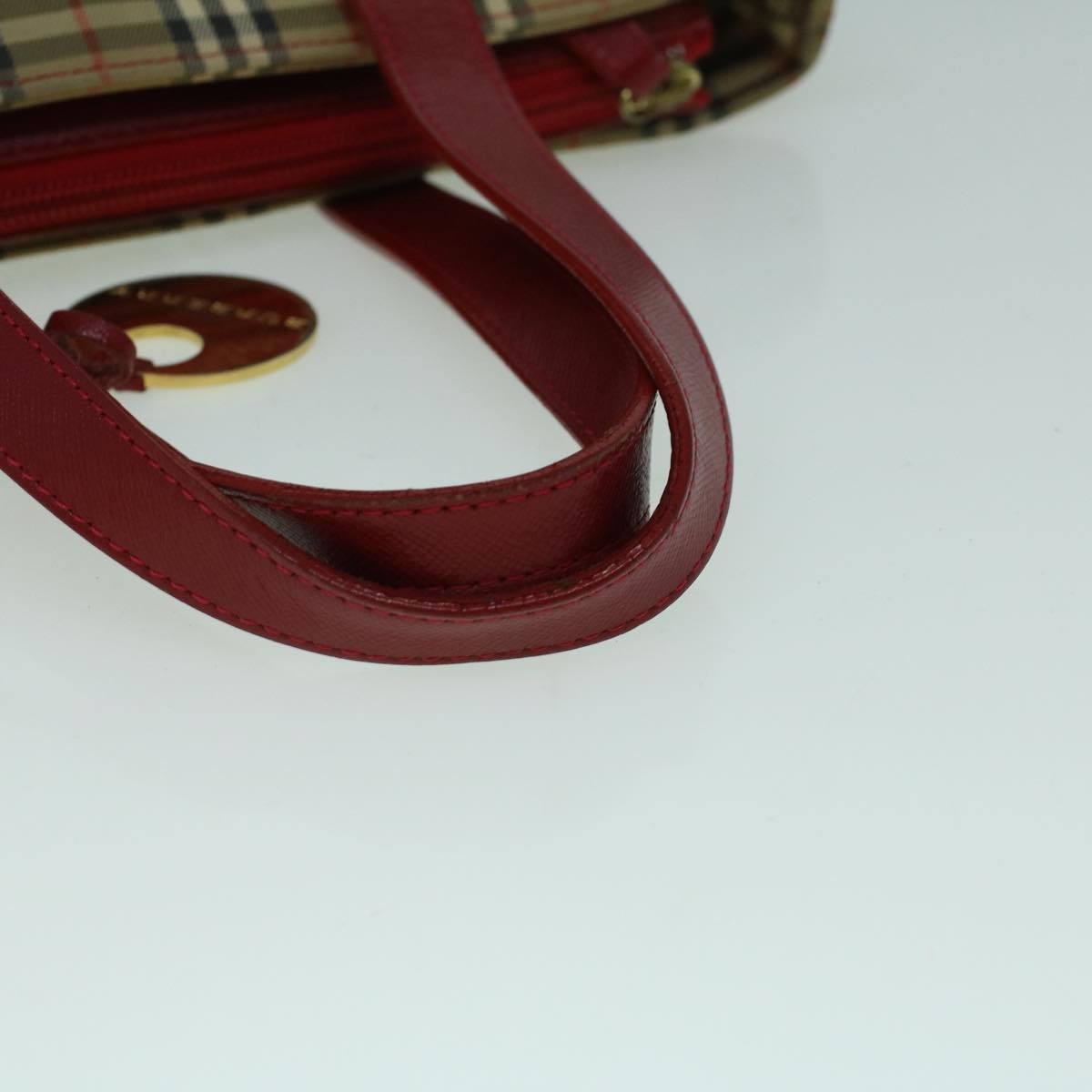 Burberry Nova Check Handbag Nova Check Canvas Beige Canvas Handbag (Pre-Owned)