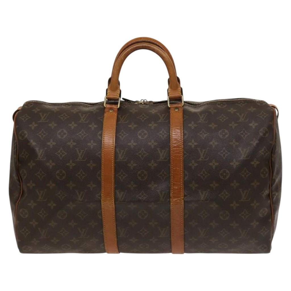 Louis Vuitton Keepall Bag Monogram Canvas Brown Canvas Travel Bag Bag (Pre-Owned)