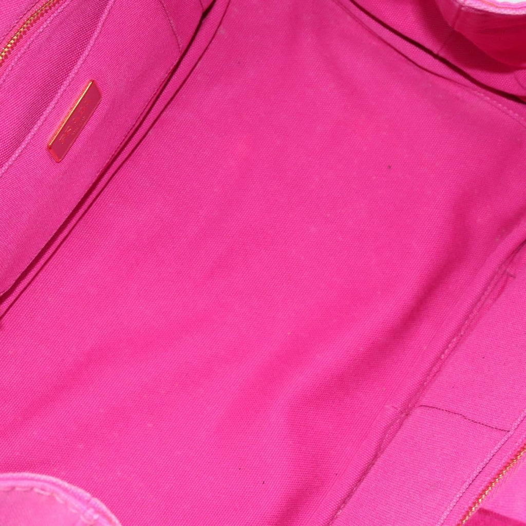 Prada Canapa Tote Canvas Pink Canvas Tote Bag Bag (Pre-Owned)