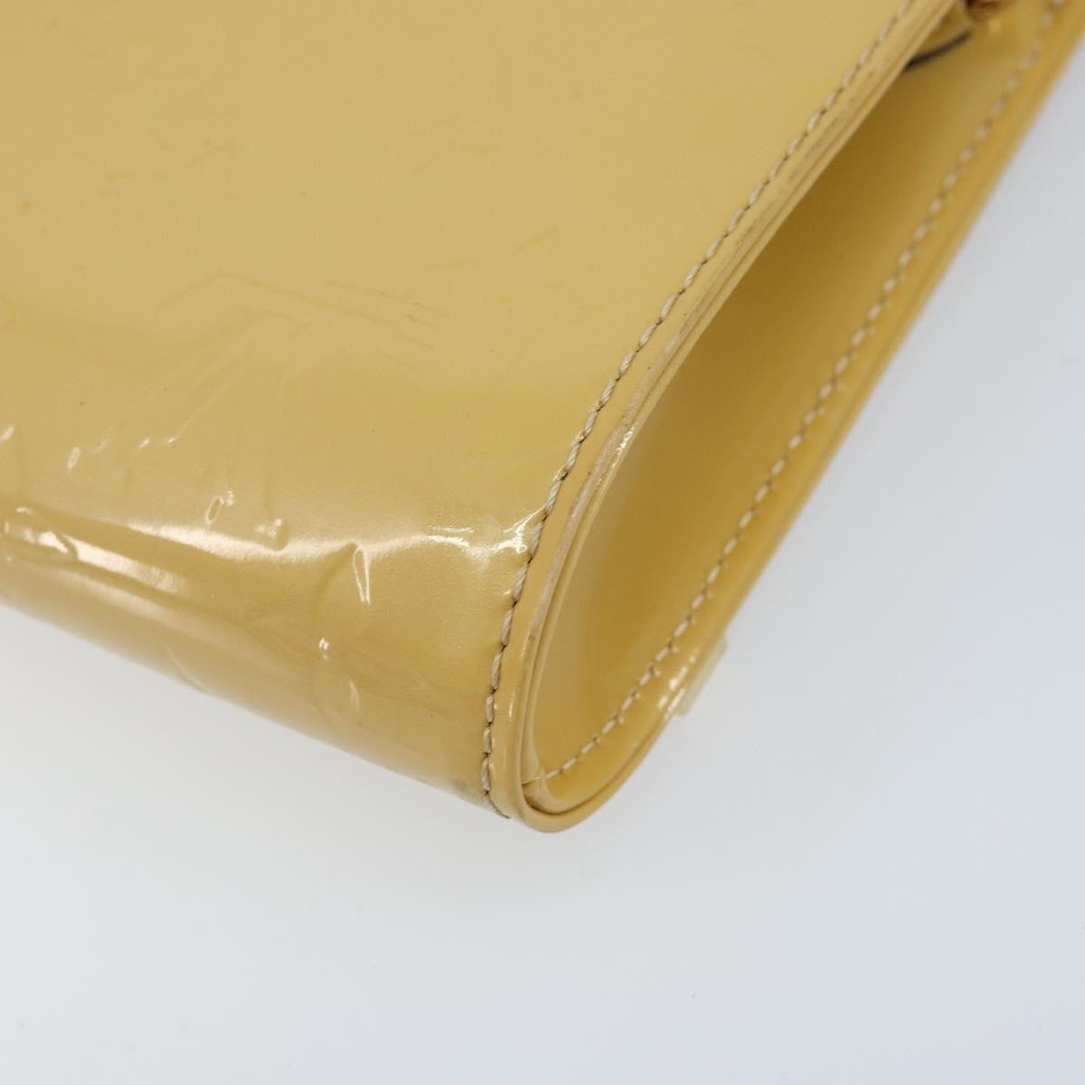 Louis Vuitton Ana Bag Monogram Vernis Yellow Patent_Leather Clutche & Pouche Bag (Pre-Owned)
