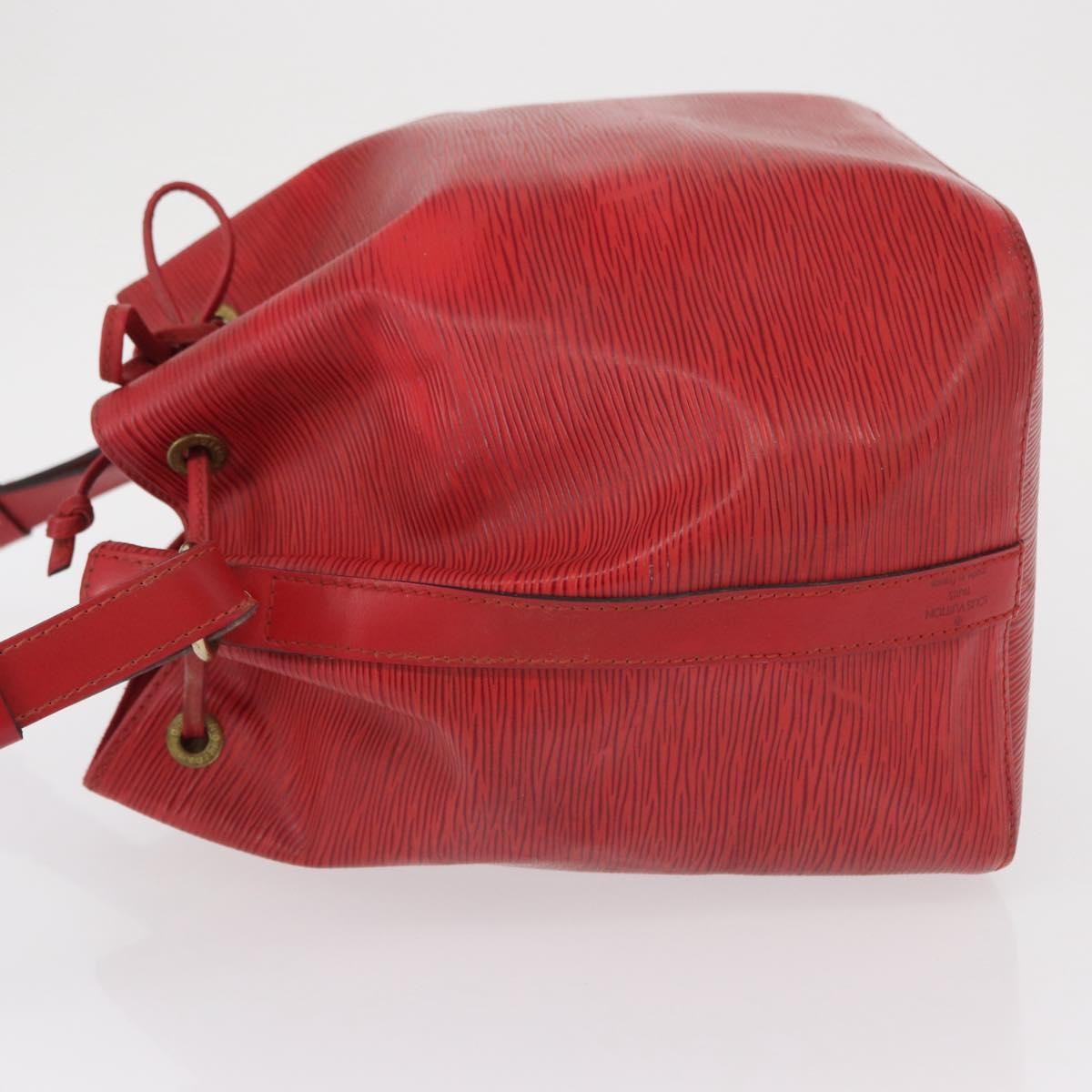 Louis Vuitton Petit Noe Handbag Epi Leather Red Leather Shoulder Bag Bag (Pre-Owned)