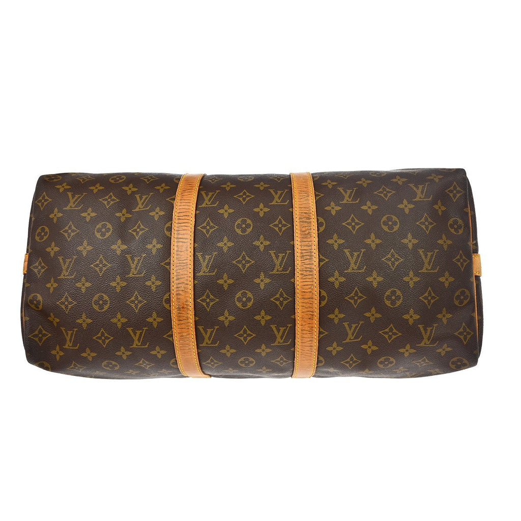 Louis Vuitton Keepall Bandouliere Bag Monogram Canvas Brown Canvas Travel Bag Bag (Pre-Owned)
