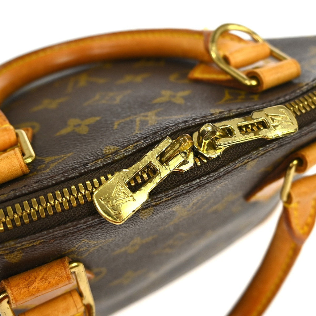 Louis Vuitton Alma Handbag Monogram Canvas Brown Canvas Handbag (Pre-Owned)