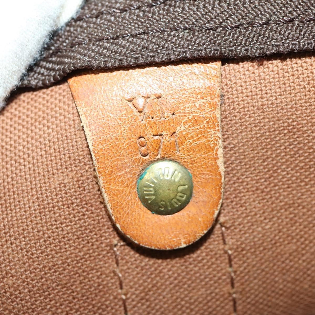 Louis Vuitton Keepall Bag Monogram Canvas Brown Canvas Travel Bag Bag (Pre-Owned)