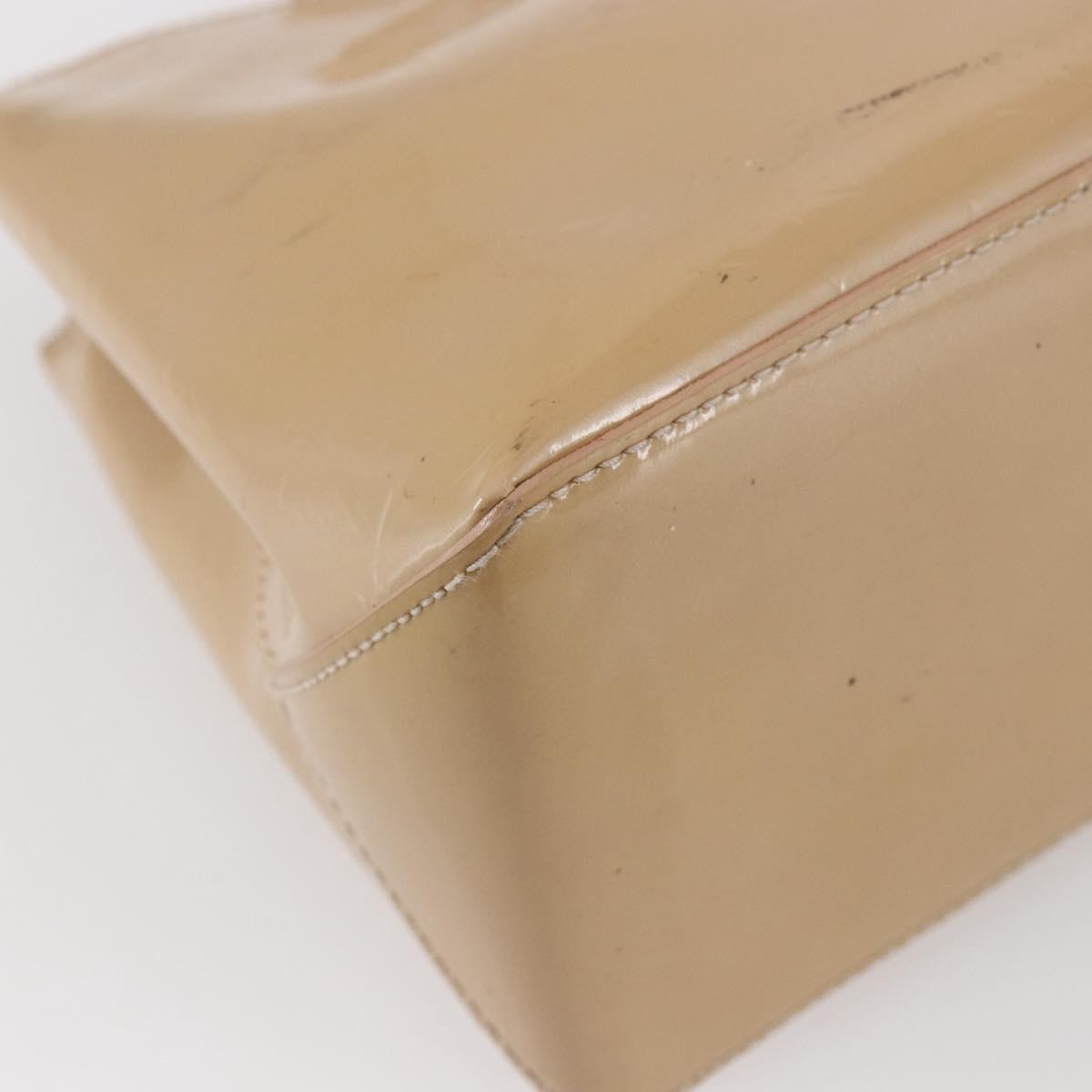 Louis Vuitton Wilshire Handbag Monogram Vernis Beige Patent_Leather Handbag (Pre-Owned)