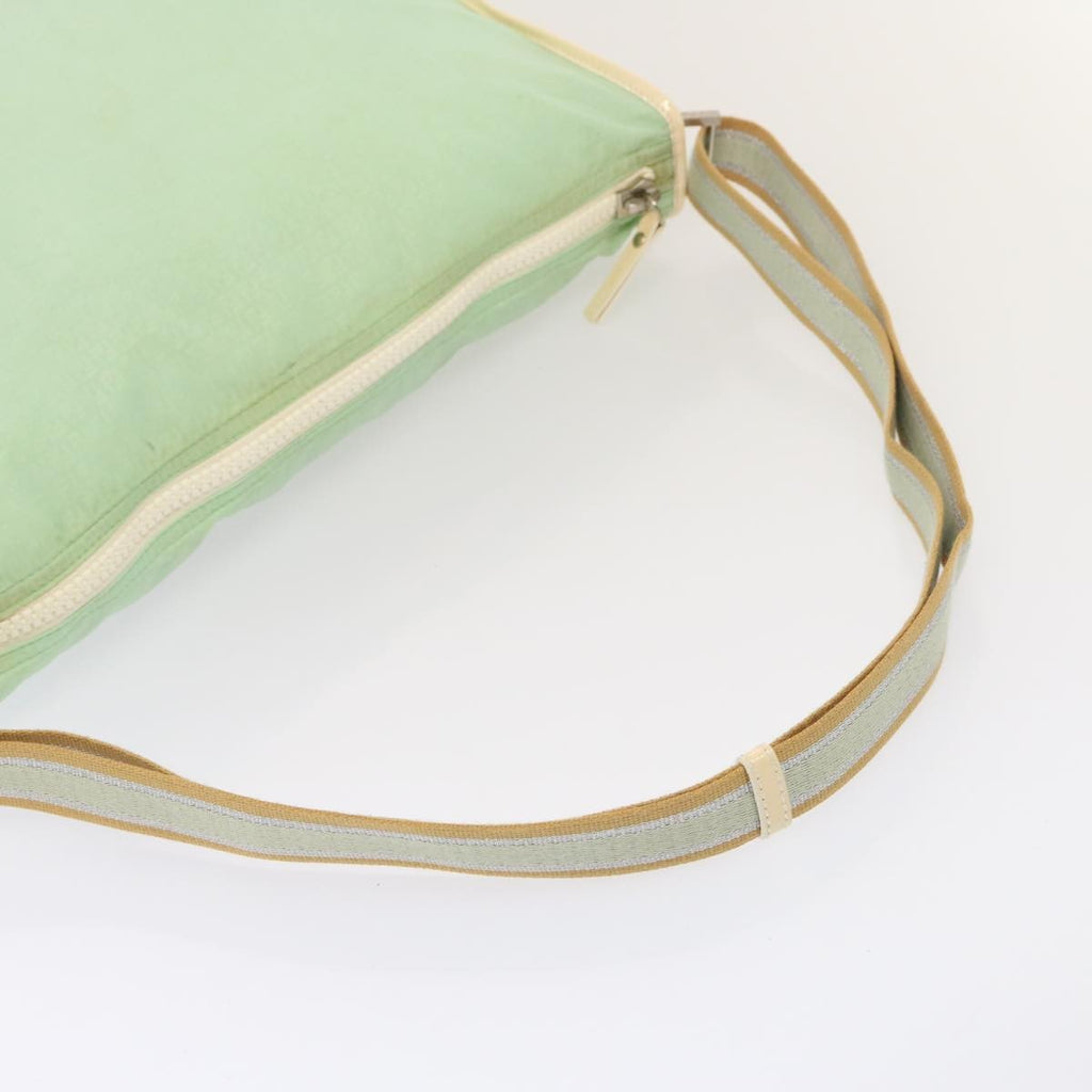 Fendi Vintage Ff Zip Shoulder Bag Zucchino Canvas Green Canvas Shoulder Bag Bag (Pre-Owned)