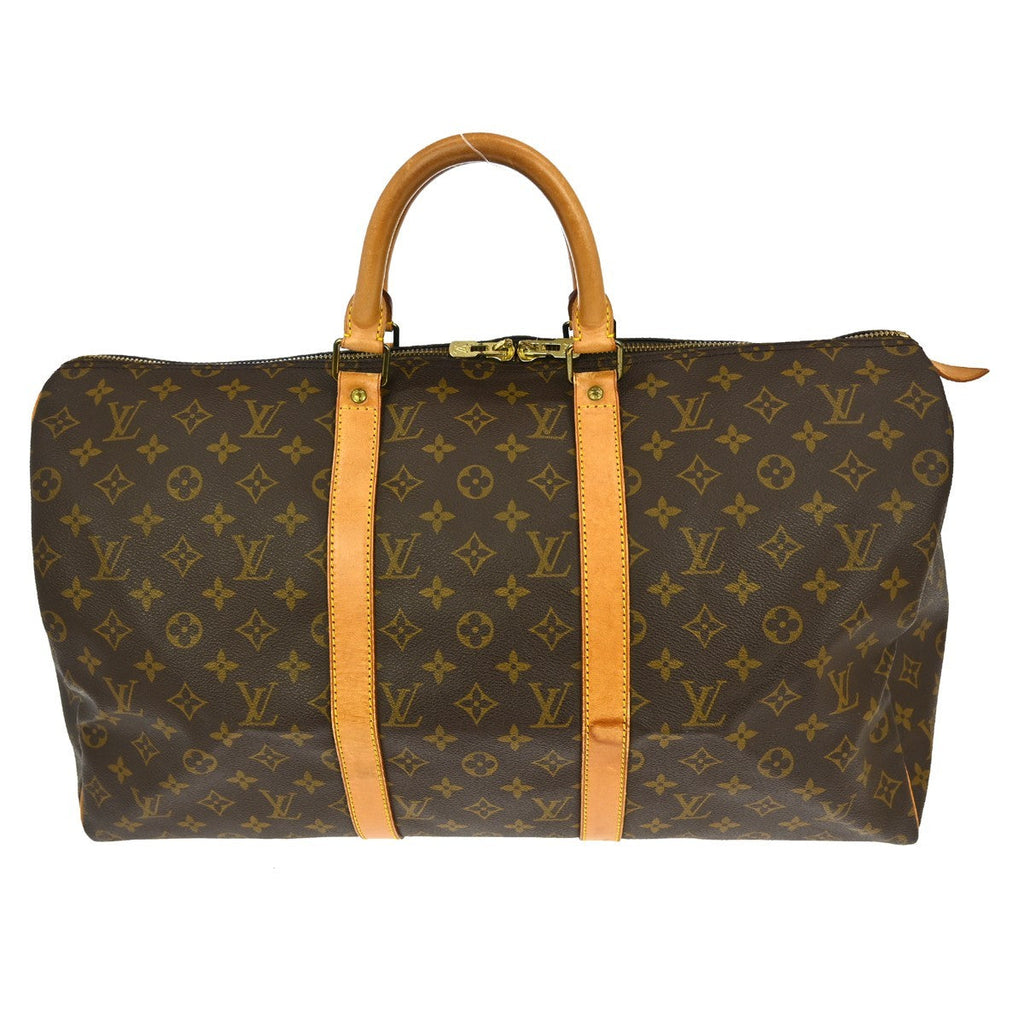 Louis Vuitton Keepall Bag Monogram Canvas Brown Canvas Travel Bag Bag (Pre-Owned)