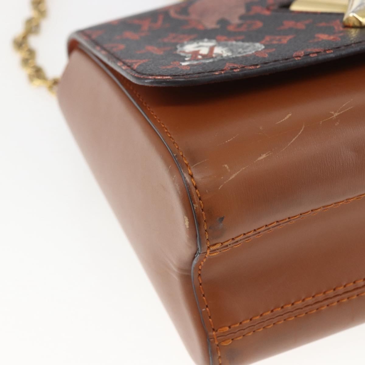 Louis Vuitton Twist Handbag Limited Edition Grace Coddington Catogram Canvas Brown Canvas Shoulder Bag Bag (Pre-Owned)