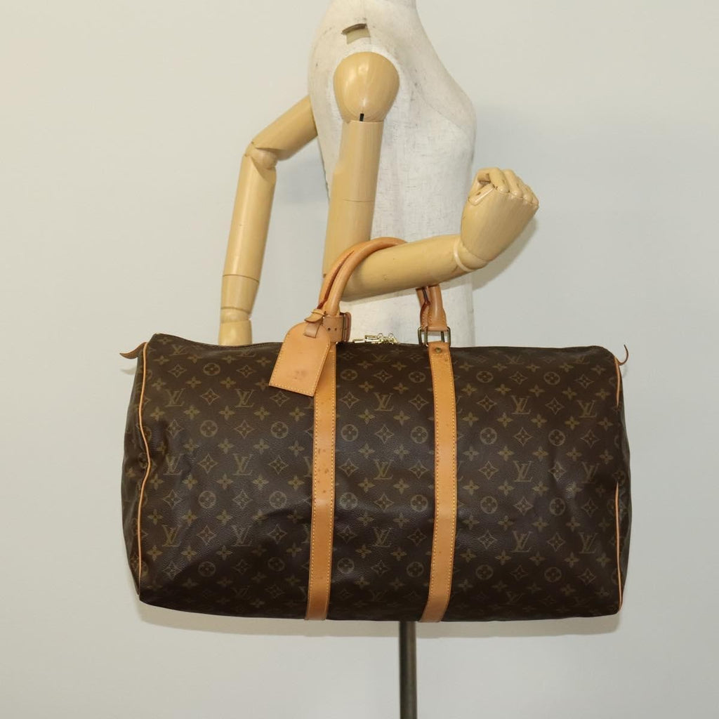 Louis Vuitton Keepall Bag Monogram Canvas Brown Canvas Travel Bag Bag (Pre-Owned)