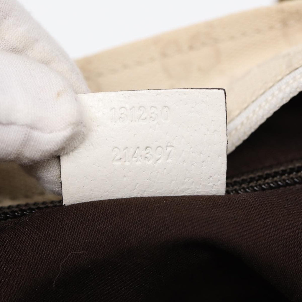 Gucci Web Zip Tote Gg Canvas Beige Canvas Tote Bag Bag (Pre-Owned)