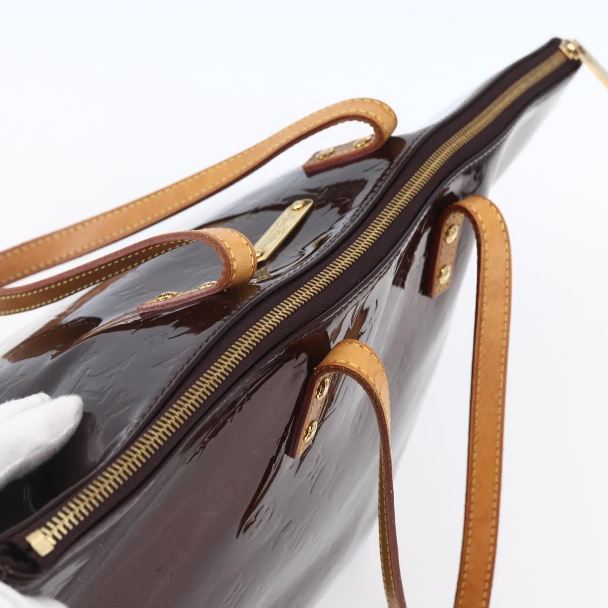 Louis Vuitton Bellevue Handbag Monogram Vernis Purple Patent_Leather Tote Bag Bag (Pre-Owned)