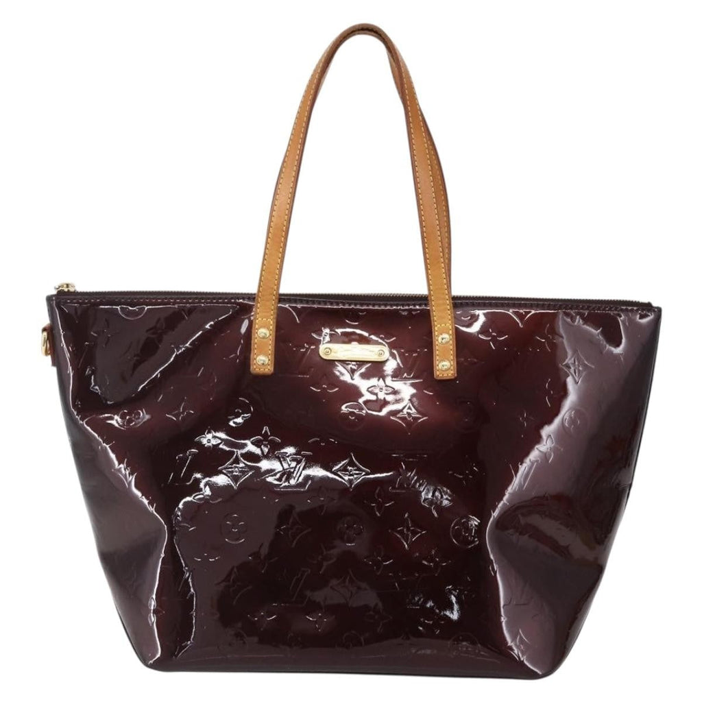 Louis Vuitton Bellevue Handbag Monogram Vernis Purple Patent_Leather Tote Bag Bag (Pre-Owned)