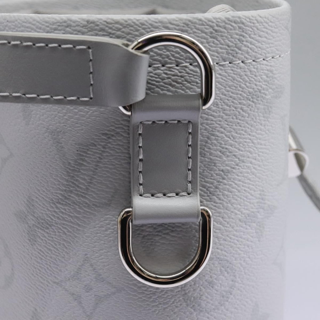 Louis Vuitton Chalk Nano Bag Limited Edition Logo Story Monogram Canvas Gray Canvas Clutche & Pouche Bag (Pre-Owned)