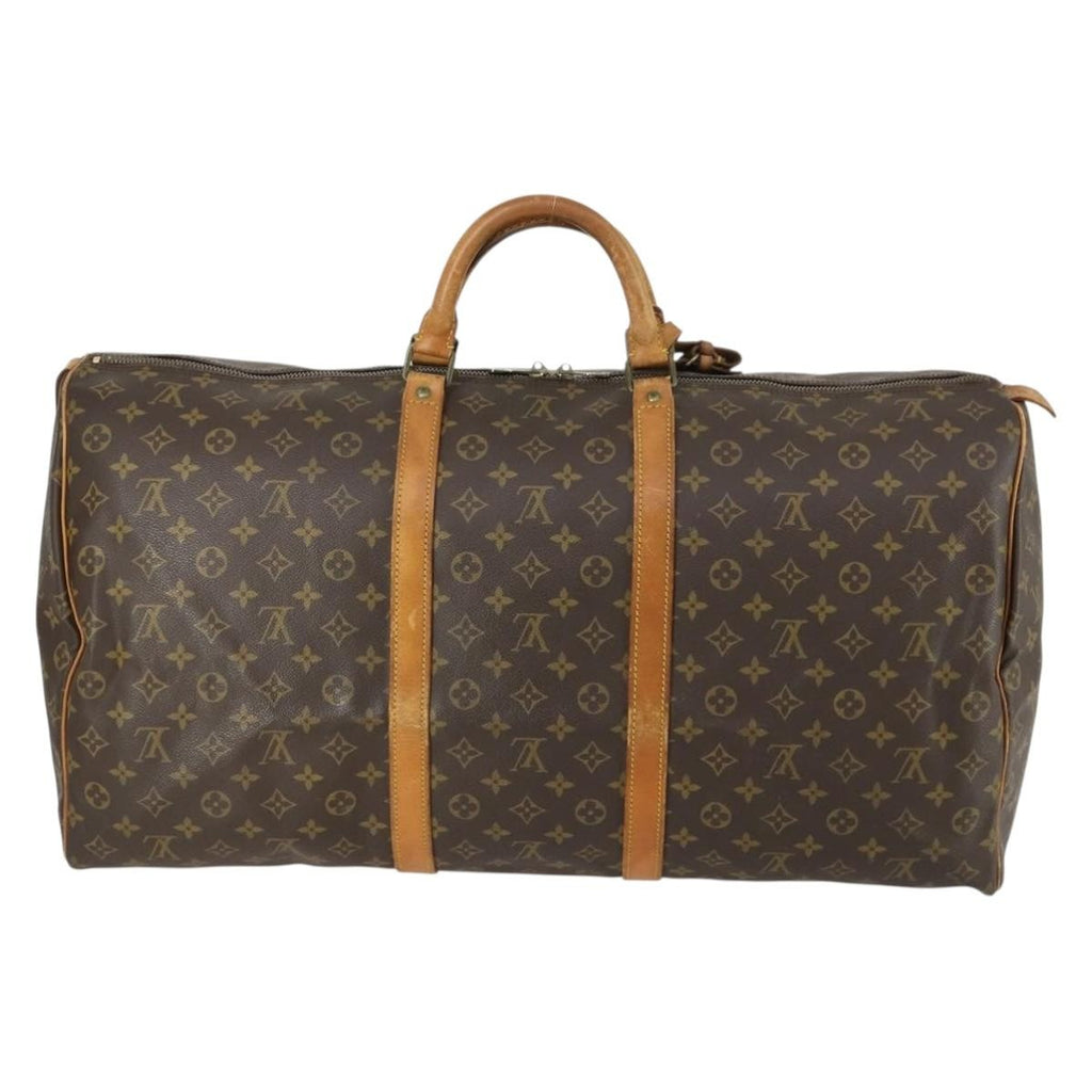 Louis Vuitton Keepall Bag Monogram Canvas Brown Canvas Travel Bag Bag (Pre-Owned)