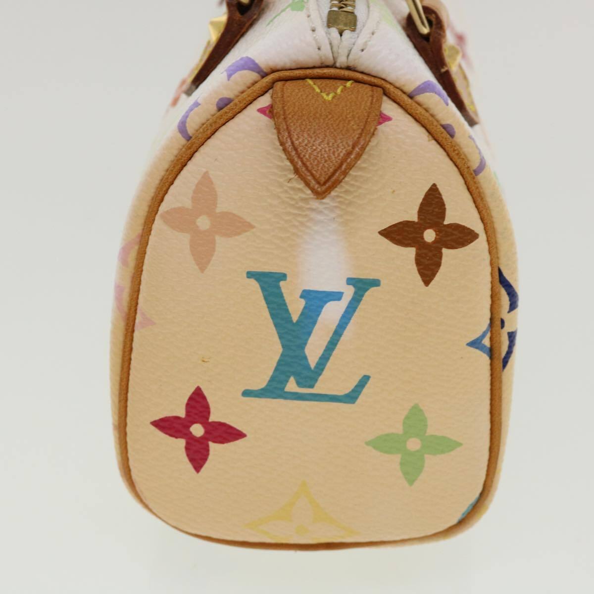 Louis Vuitton Speedy Mini Hl Handbag Monogram Multicolor White Canvas Bag (Pre-Owned)