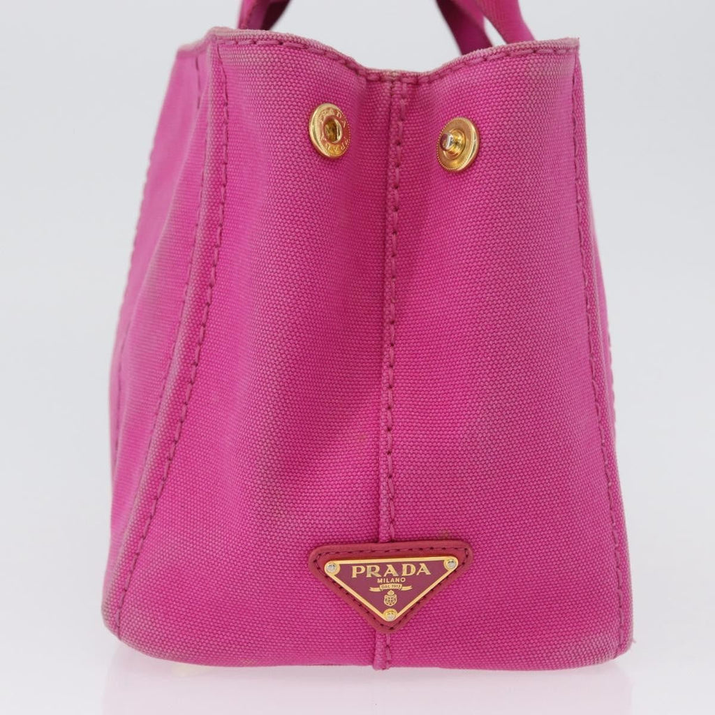 Prada Canapa Tote Canvas Pink Canvas Tote Bag Bag (Pre-Owned)