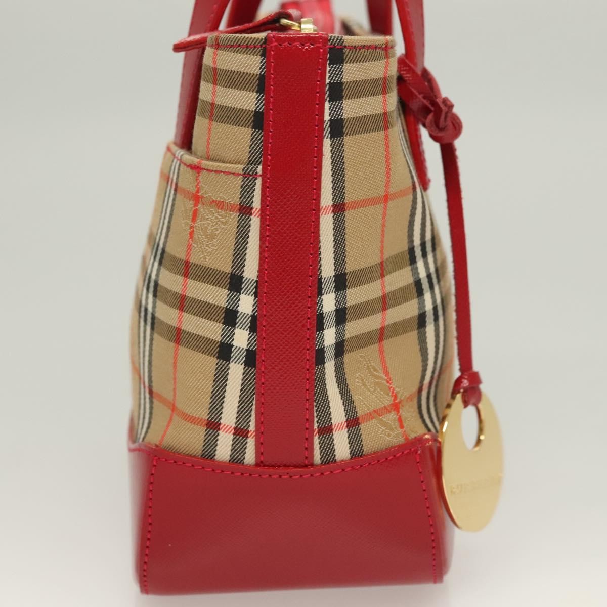 Burberry Nova Check Handbag Nova Check Canvas And Leather Beige Canvas Handbag (Pre-Owned)